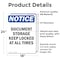 Signmission Document Storage Keep Locked At, 18 in W x Rectangle, Vinyl Decal OS-2PACK-NS-D-1824-V-11426 - alternate 4